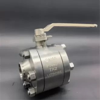 Butt welded titanium ball valve