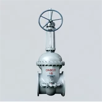 Large diameter bevel gear gate valve