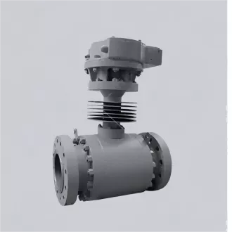 High temperature fin ball valve