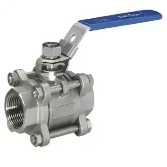 Three-piece ball valve