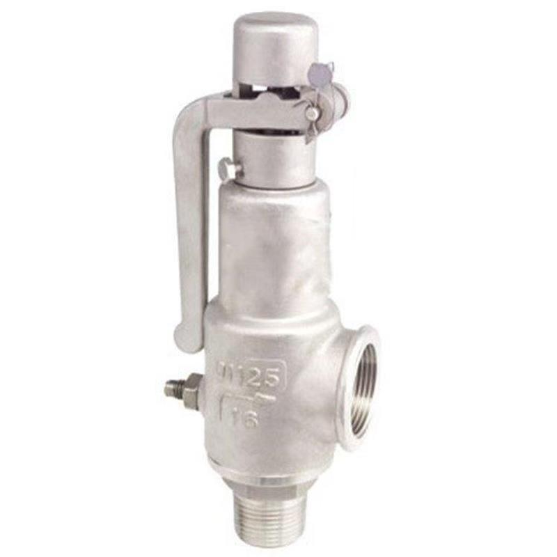Full open external thread safety valve with handle spring