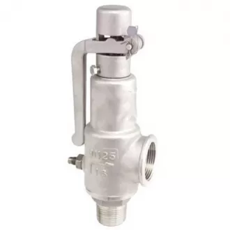 Full open external thread safety valve with handle spring