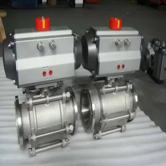 Pneumatic high vacuum ball valve