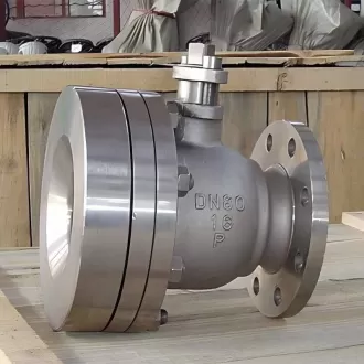 Titanium discharge ball valve