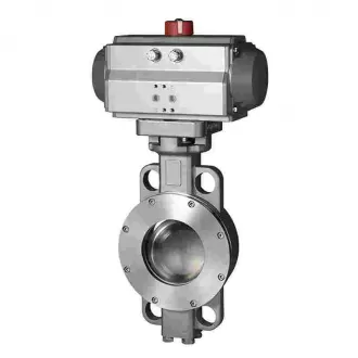 Pneumatic clamp titanium butterfly valve