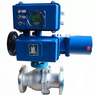 Electric fluorine lined ball valve