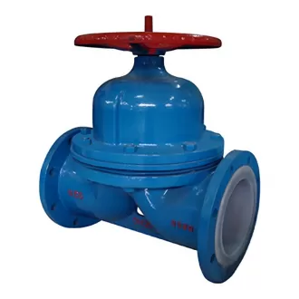 Fluorine lined diaphragm valve