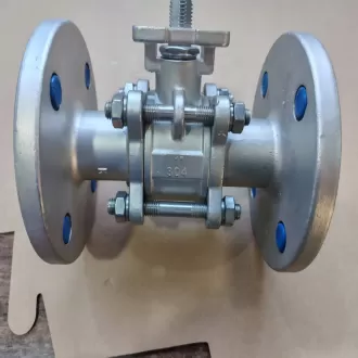 304 material three piece flange ball valve Q41F-16P stainless steel three piece flange ball valve