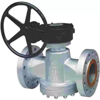 Pressure balanced inverted oil seal plug valve