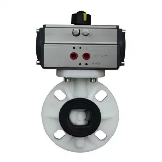 Pneumatic PP butterfly valve, PP butterfly valve, butterfly valve