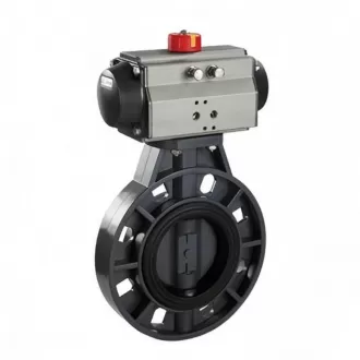 Pneumatic UPVC butterfly valve, UPVC butterfly valve, butterfly valve