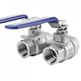 Stainless steel 316/304 internal thread two-piece threaded ball valve, two-piece threaded ball valve