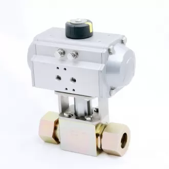 Ferrule type pneumatic high-pressure ball valve Q691F,ball valve