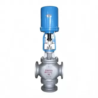 Three-way shunt (confluence) regulating valve